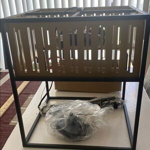 Matteo Lighting Modern Black and Gold Hanging Ceiling C67704MB NWOT